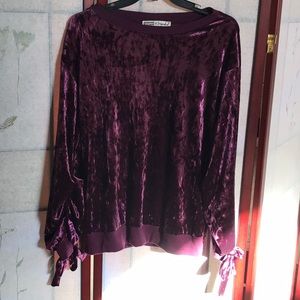 Gypsies & Moondust crushed velvet sweater top.
